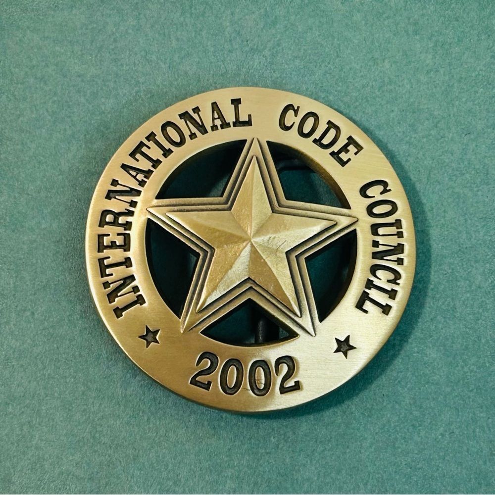Limited Edition 2002 International Code Council Belt Buckle for State of Texas